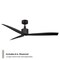 Modern Forms Fans Spinster Indoor or Outdoor Smart Ceiling Fan 3000K LED in Matte Black FR-W2404-60L-MB - alternate 2